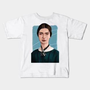American Poet Emily Dickinson illustration Kids T-Shirt
